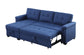 Lucca - Linen Reversible Sleeper Sectional Sofa With Storage Chaise