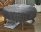 Jassmyn - Charcoal - Oversized Accent Ottoman