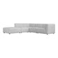 Lyric - Dream Modular Sectional Left Oatmeal - Pearl Silver