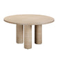 Patti - Textured Indoor / Outdoor Round Dining Table - Travertine