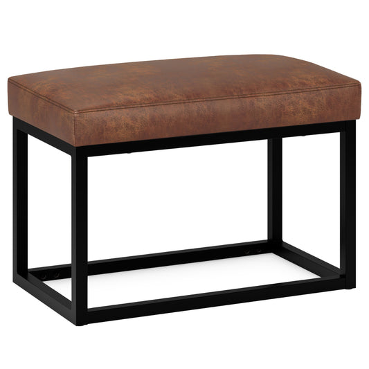 Reynolds - Small Bench - Distressed Saddle Brown