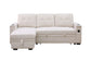 Ashlyn II - 84"W Woven Fabric Reversible Sleeper Sectional Sofa with Storage Chaise