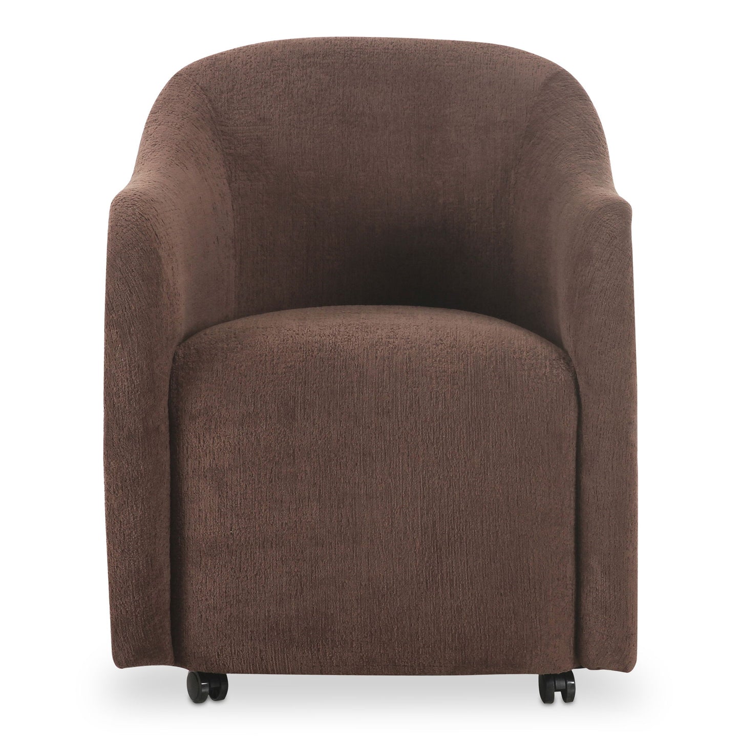 Drava - Rolling Dining Chair - Dark Brown