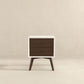 Caroline - Mid-Century Modern Style White Night Stand 2 Drawer