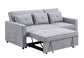 Zoey - Linen Convertible Sleeper Sofa With Side Pocket