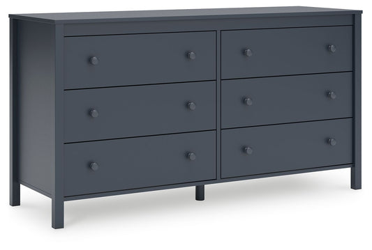 Simmenfort - Navy Blue - Six Drawer Dresser