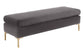 Delilah - Velvet Bench - Gray