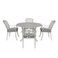 Stylish Outdoor Aluminum 5 Piece Round Dining Set