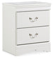 Anarasia - White - Two Drawer Night Stand