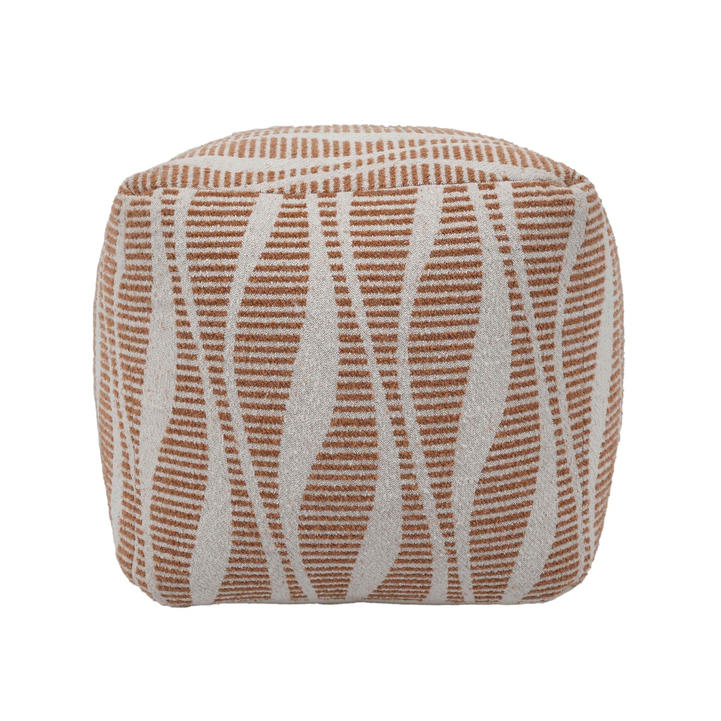 Ember - Woven Pouf - Cream / Natural