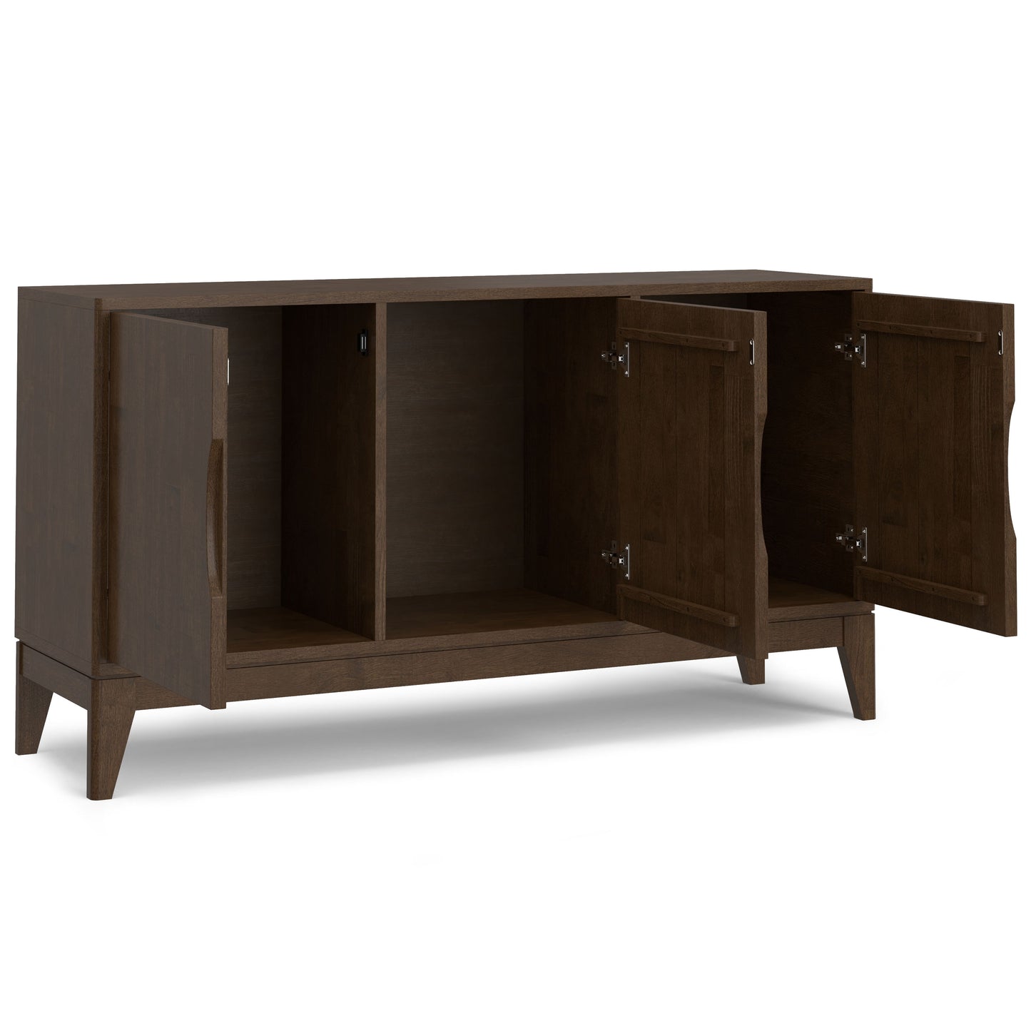 Harper - 3 Door Sideboard Buffet / Storage Cabinet - Walnut Brown