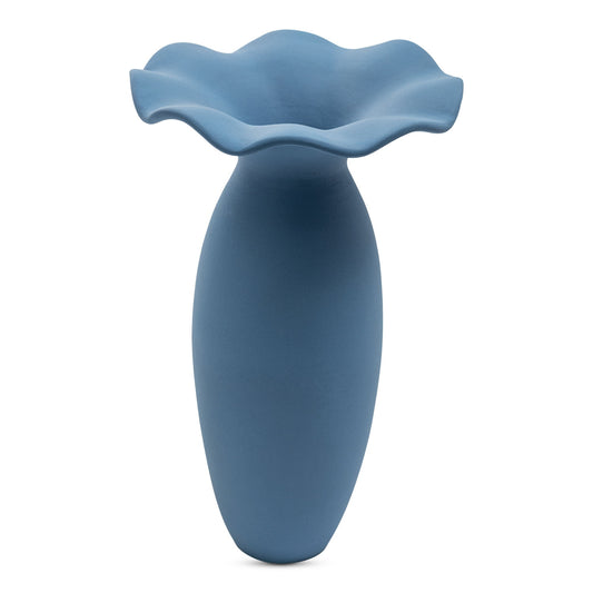 Ruffle - 16" Decorative Vessel - Light Blue