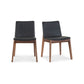 Deco - Dining Chair Chair PVC (Set of 2) - Ebony