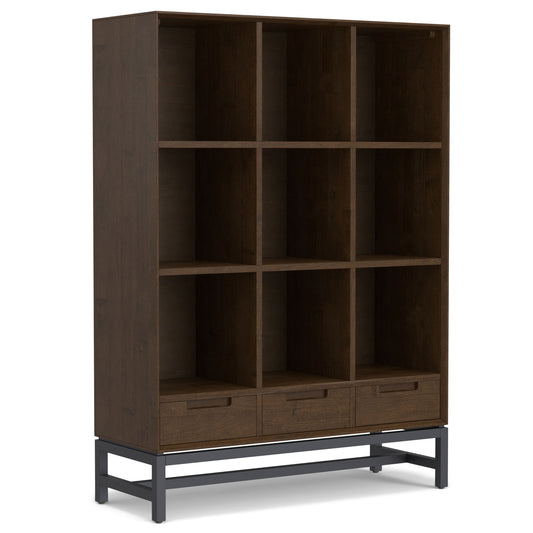 Banting - 9 Cube Bookcase With Drawers - Walnut Brown