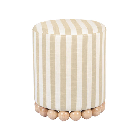 Dex - Striped Linen Ottoman