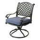 Patio Outdoor Dining Swivel Rocker Chairs With Cushion (Set of 2)